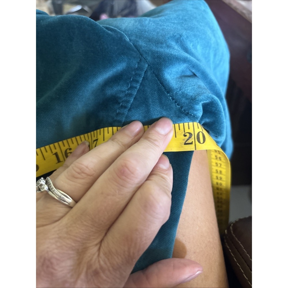 Talbots Velvet Blazer Jacket Womens Size 6 Turquoise Teal Lined Notch Lapel - Picture 10 of 10